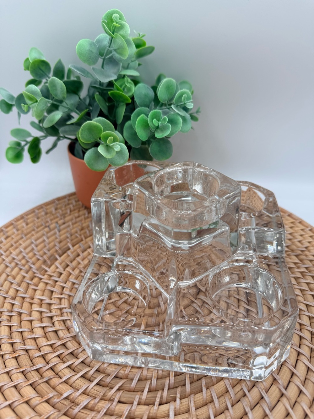 Vintage PartyLite Crystal Castle 5-Tier Crystal Tealight Candle Holder Germany
